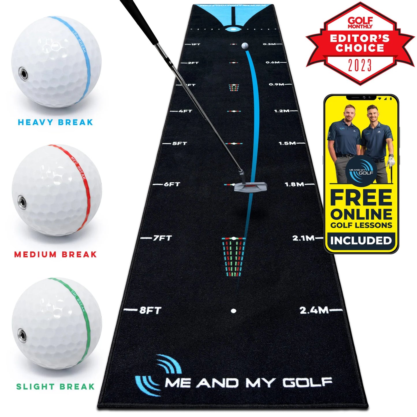 Me and My Golf Breaking Ball Putting Mat
