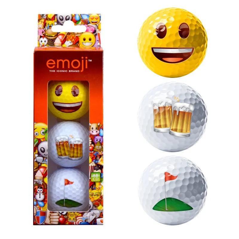 Emoji Novelty Golf Balls (Pack of 3)