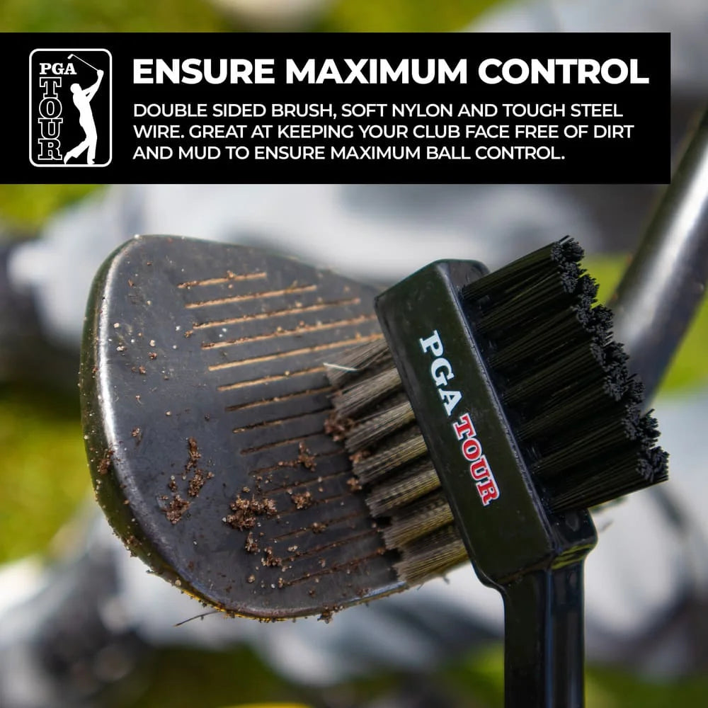 PGA TOUR Golf Towel and Brush Set