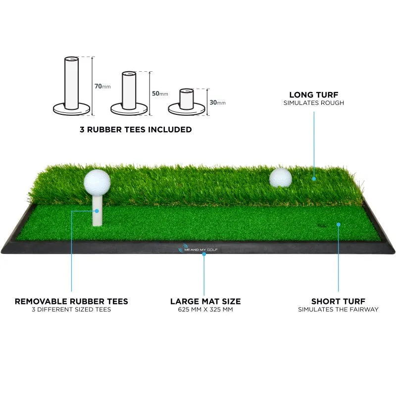 Me and My Golf Dual-Turf Hitting Mat