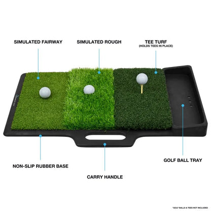 Me and My Golf Tri-Turf Golf Hitting Mat 
