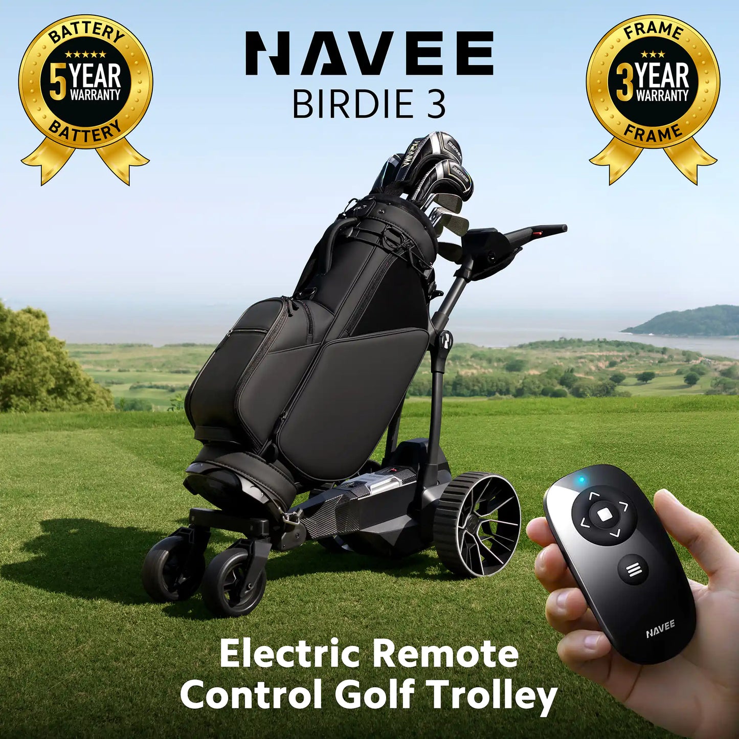 NAVEE Birdie 3 Electric Remote Golf Trolley