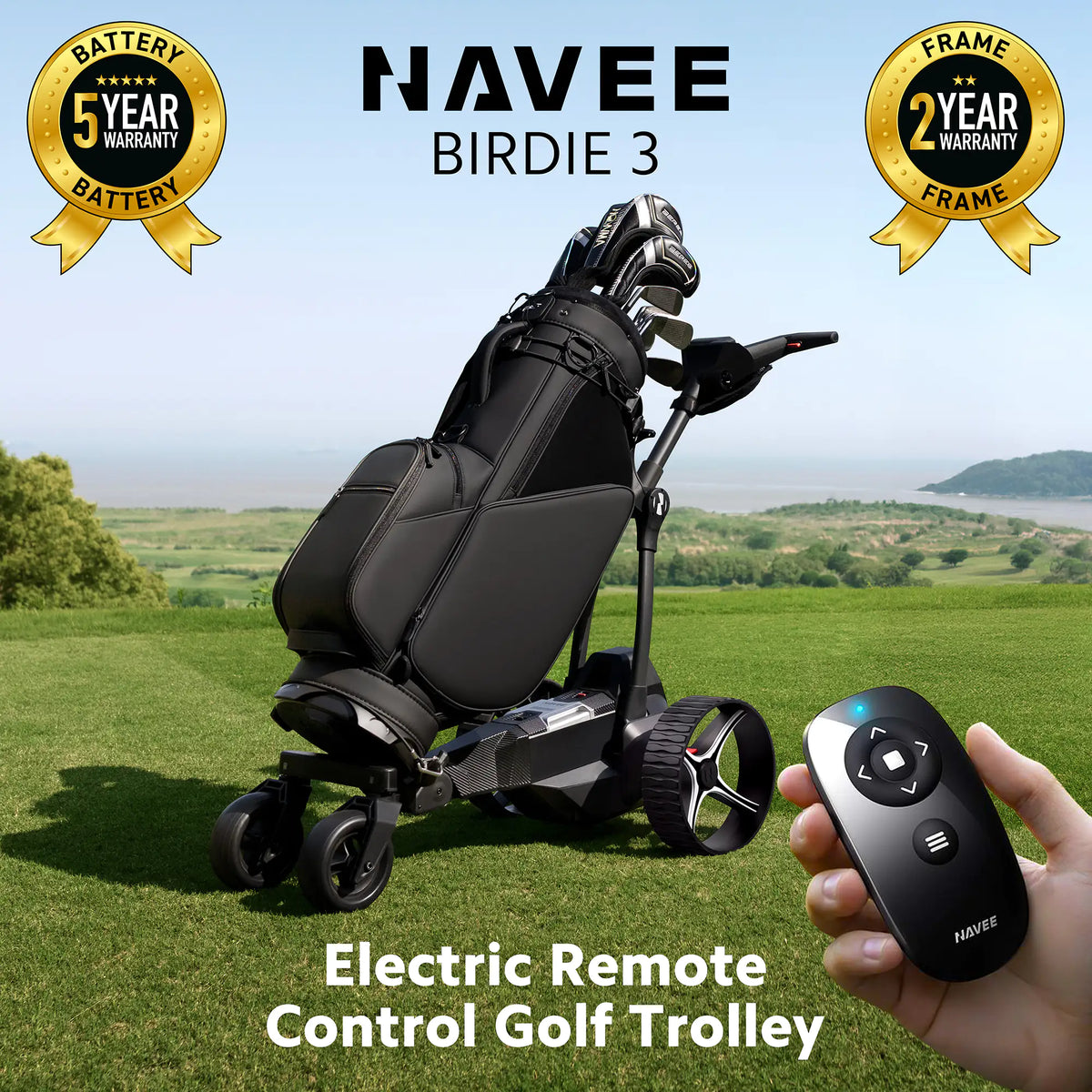 NAVEE Birdie 3 Electric Remote Golf Trolley