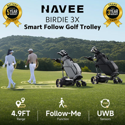 NAVEE Birdie 3X Electric Follow Golf Trolley