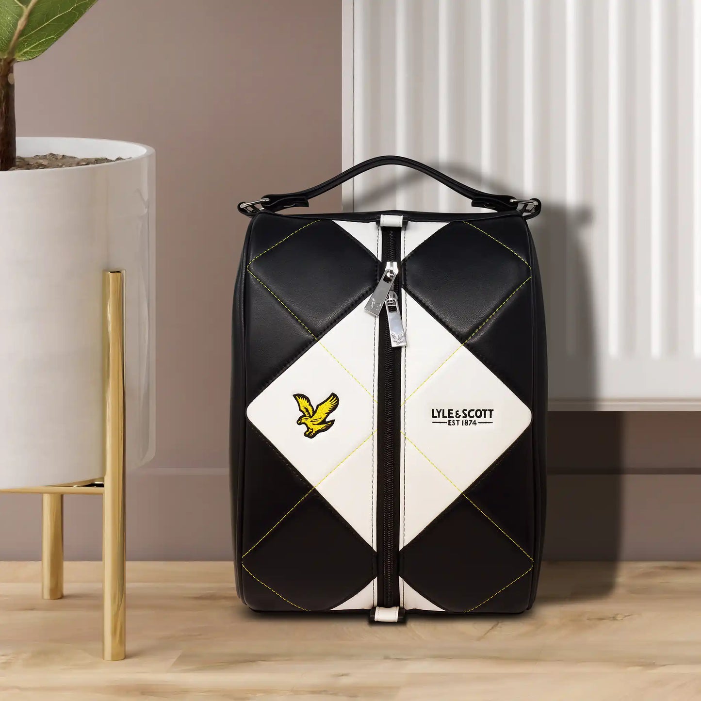 Lyle & Scott Argyle Premium Leather Shoe Bag