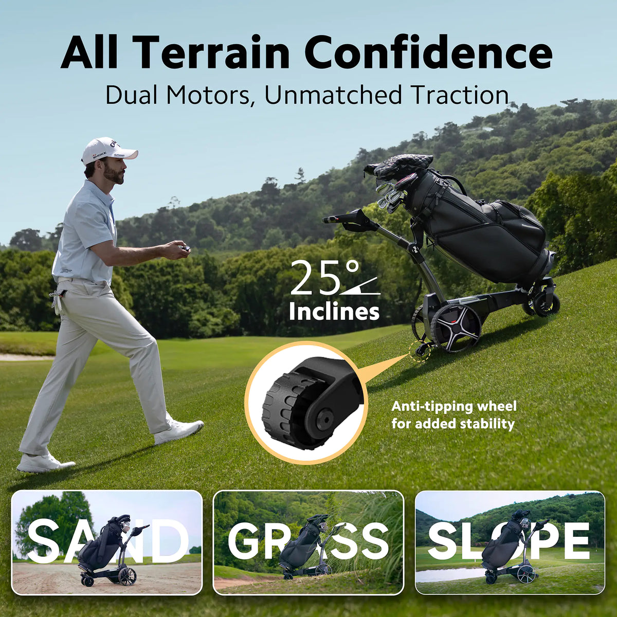 NAVEE Birdie 3 Electric Remote Golf Trolley