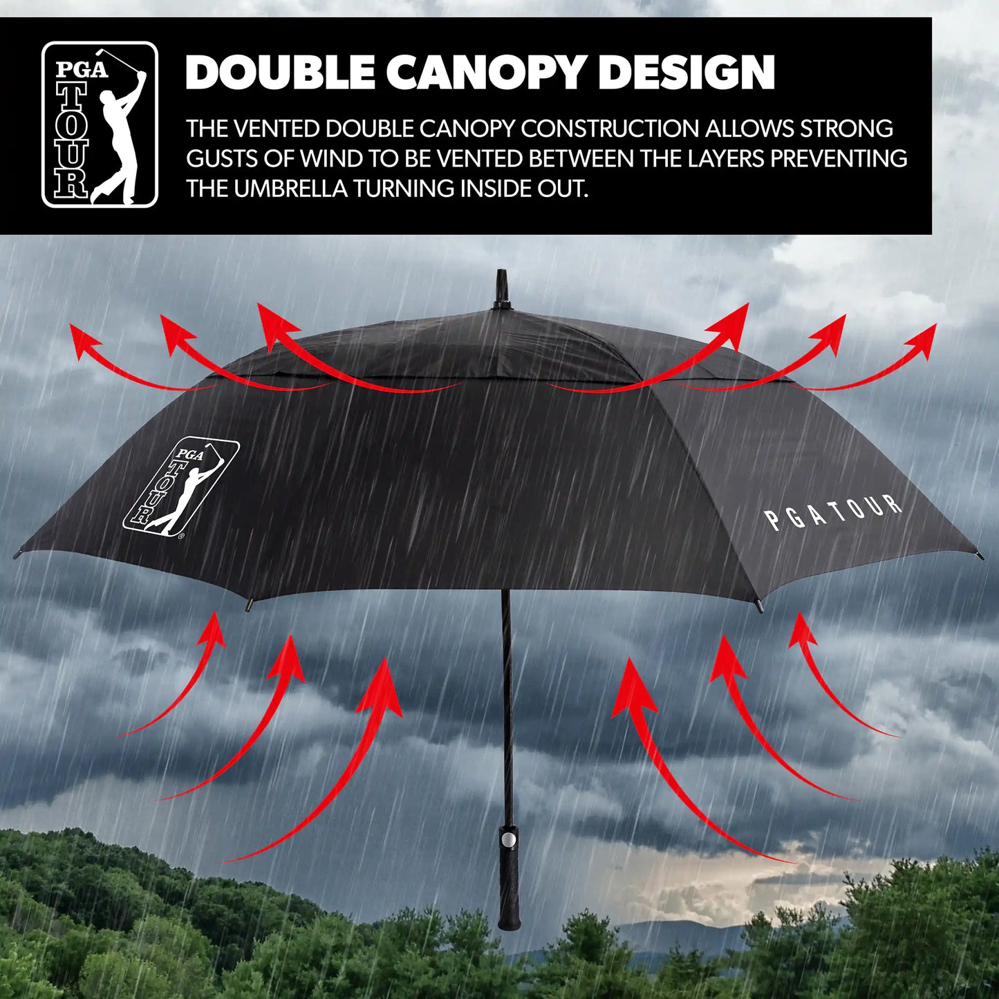 PGA TOUR Golf Umbrella Windproof