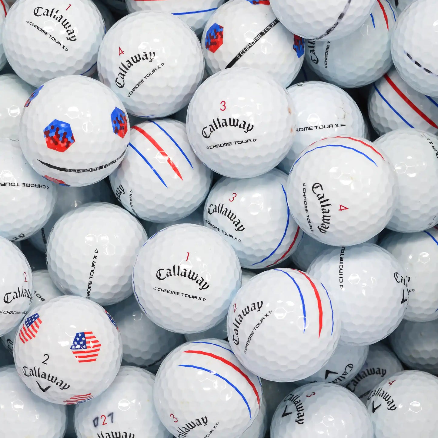 Callaway Chrome Tour and Tour X Mix Grade A Lake Balls
