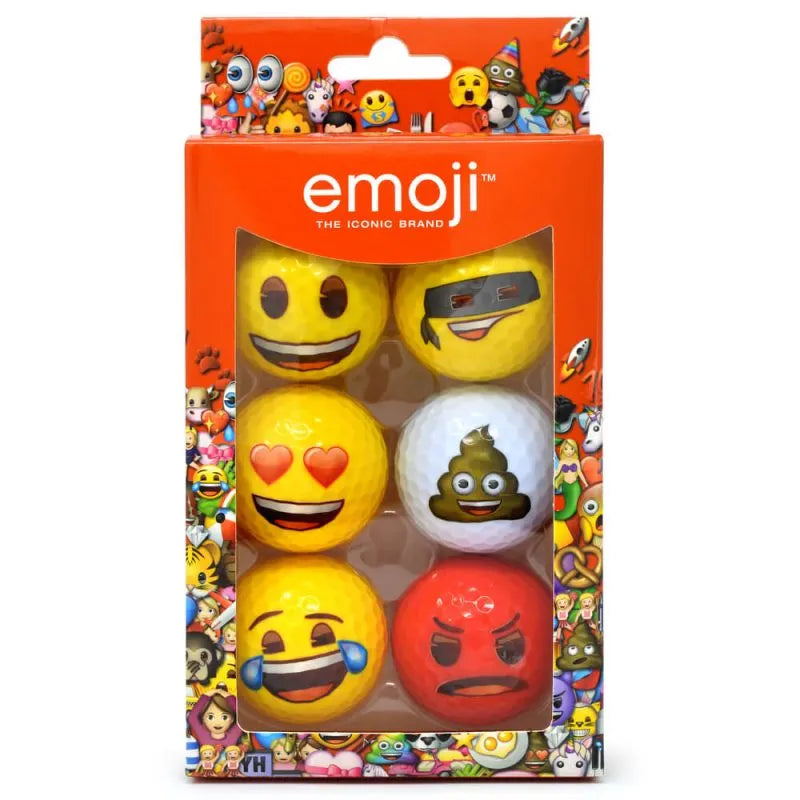 Emoji Novelty Golf Balls (Pack of 6)