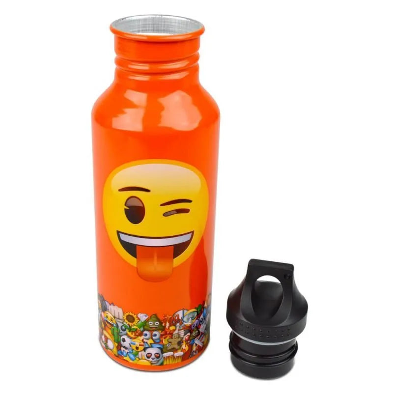 Emoji Orange Wink Water Bottle