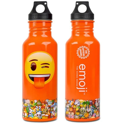 Emoji Orange Wink Water Bottle