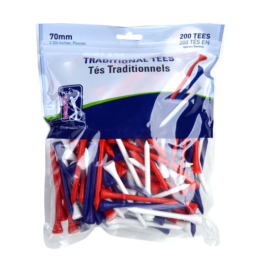 PGA TOUR 200 Wooden Golf Tees 7cm