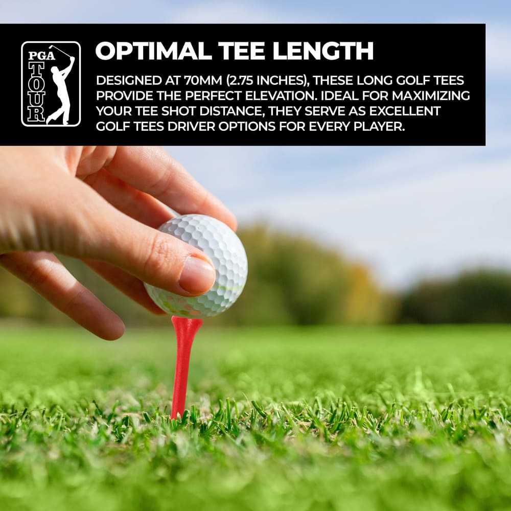 PGA TOUR 200 Wooden Golf Tees 7cm