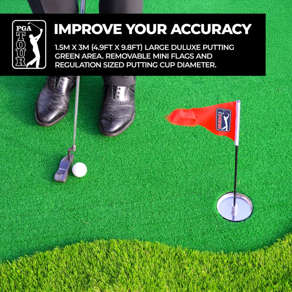 PGA TOUR Extra Large Golf Putting Mat Green