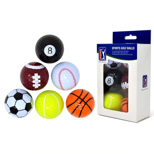 PGA TOUR Fun Sport Golf Balls (Set of 6)