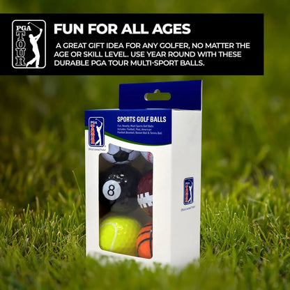 PGA TOUR Fun Sport Golf Balls (Set of 6)