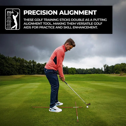 PGA TOUR Pro Alignment Sticks Golf Aid