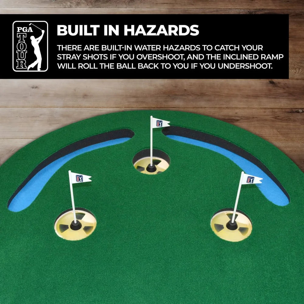 PGA TOUR Three Hole Putting Mat (3x9 ft)