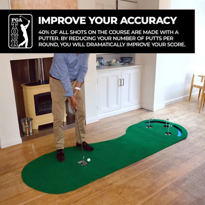 PGA TOUR Three Hole Putting Mat (3x9 ft)