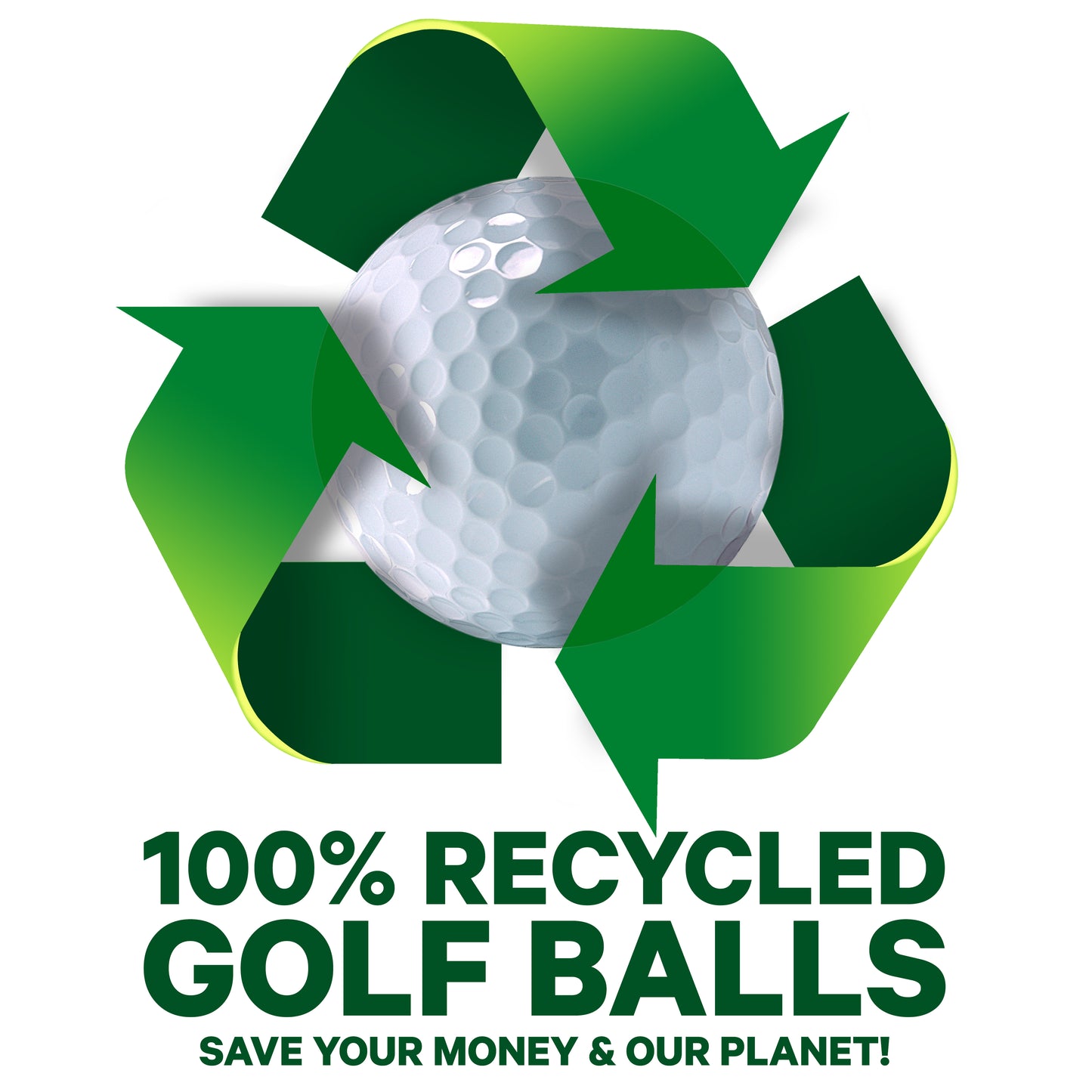 24 Mixed Recycled Golf Balls with Carry Bag