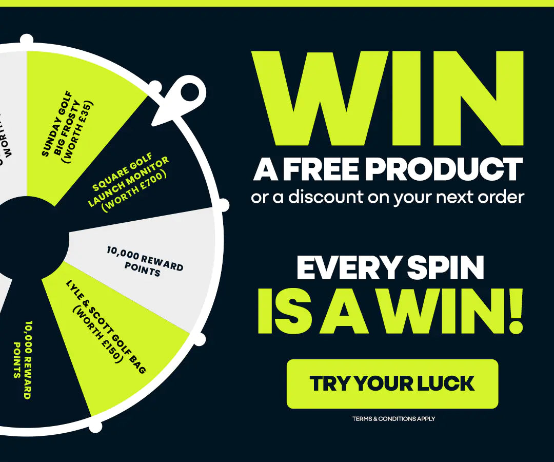 Spin wheel with prize options and promotional text on a dark background
