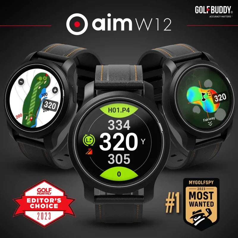GOLFBUDDY Aim W12 GPS Golf Watch